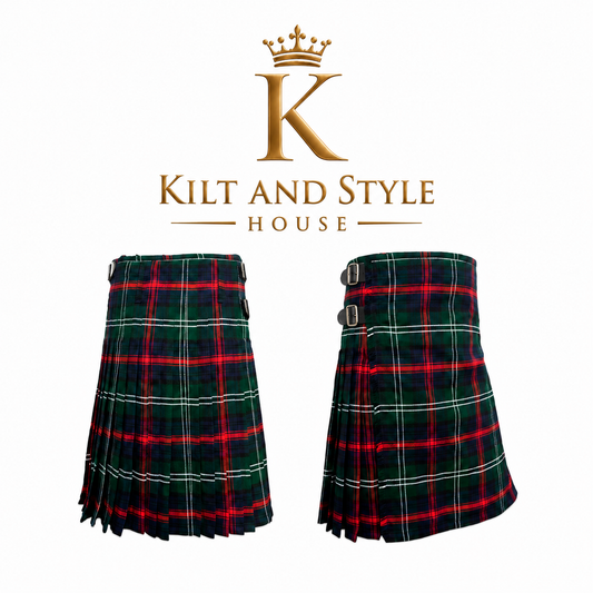 Men's Scottish 8 yard 16oz Sutherland Tartan Kilt | Handmade Traditional Kilts | Custom Size Made