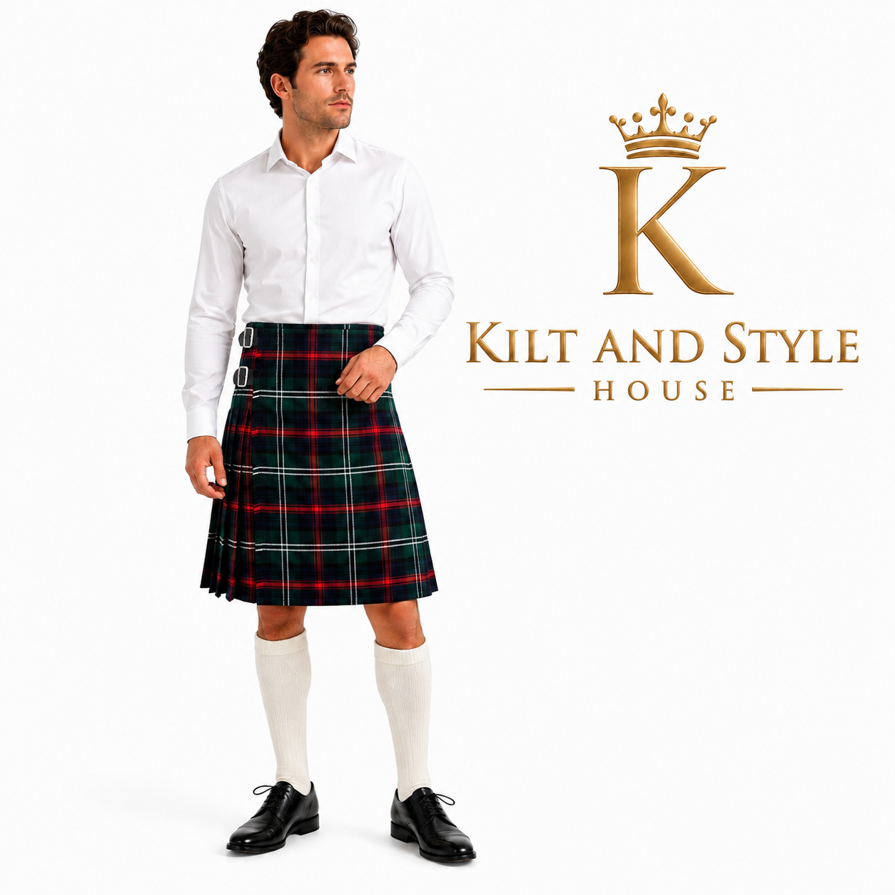 Men's Scottish 8 yard 16oz Sutherland Tartan Kilt | Handmade Traditional Kilts | Custom Size Made