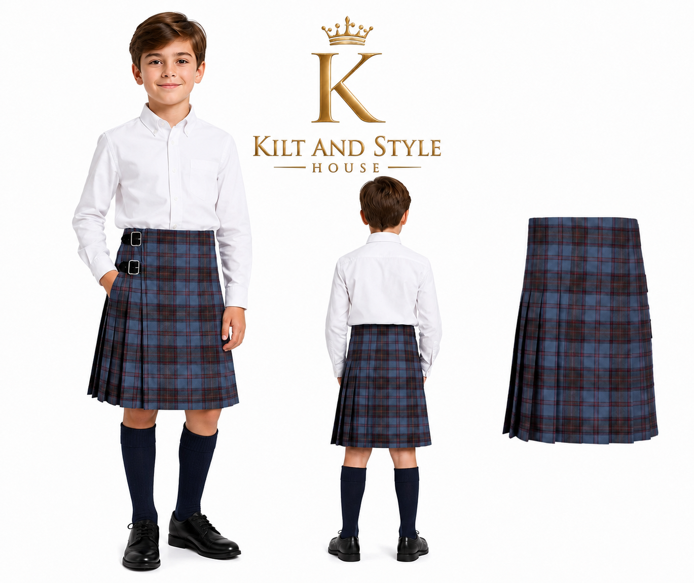 Men's Scottish Taggart Tartan Kilt Handmade Traditional 8 Yard Kilts Custom Size